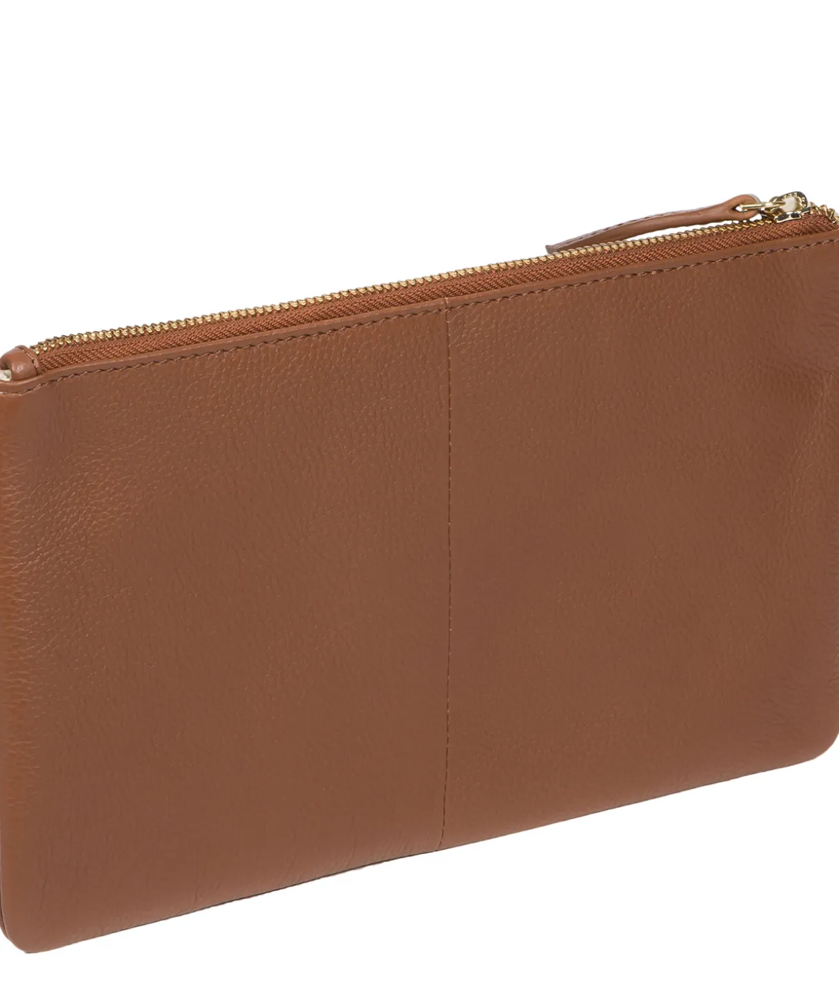 Arlesey' Tan Leather Clutch Bag