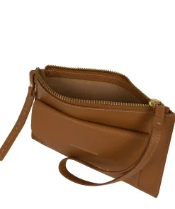 Arreton' Saddle Tan Vegetable-Tanned Leather Clutch Bag
