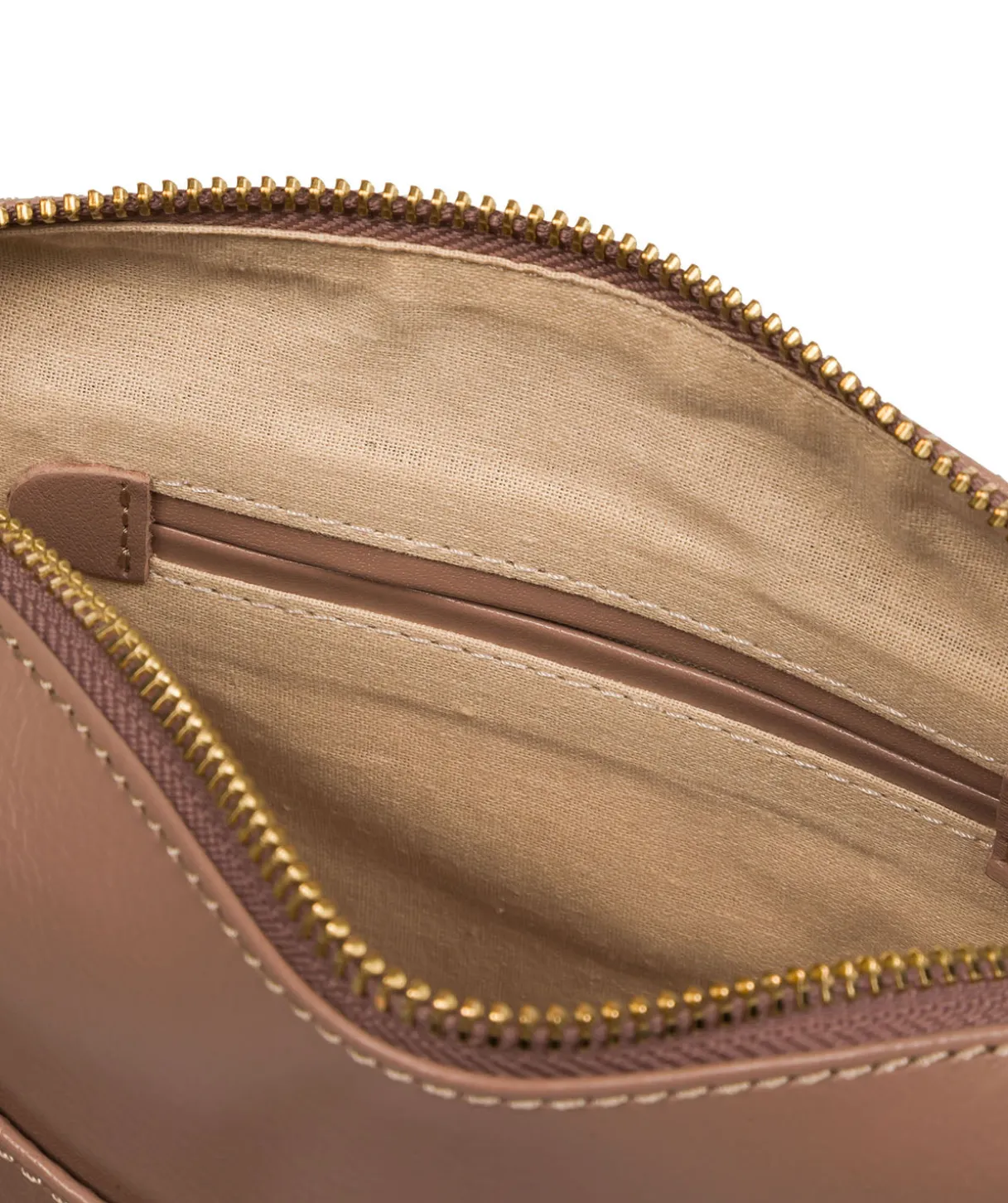 Aurora' Natural Taupe Leather Cross Body Bag
