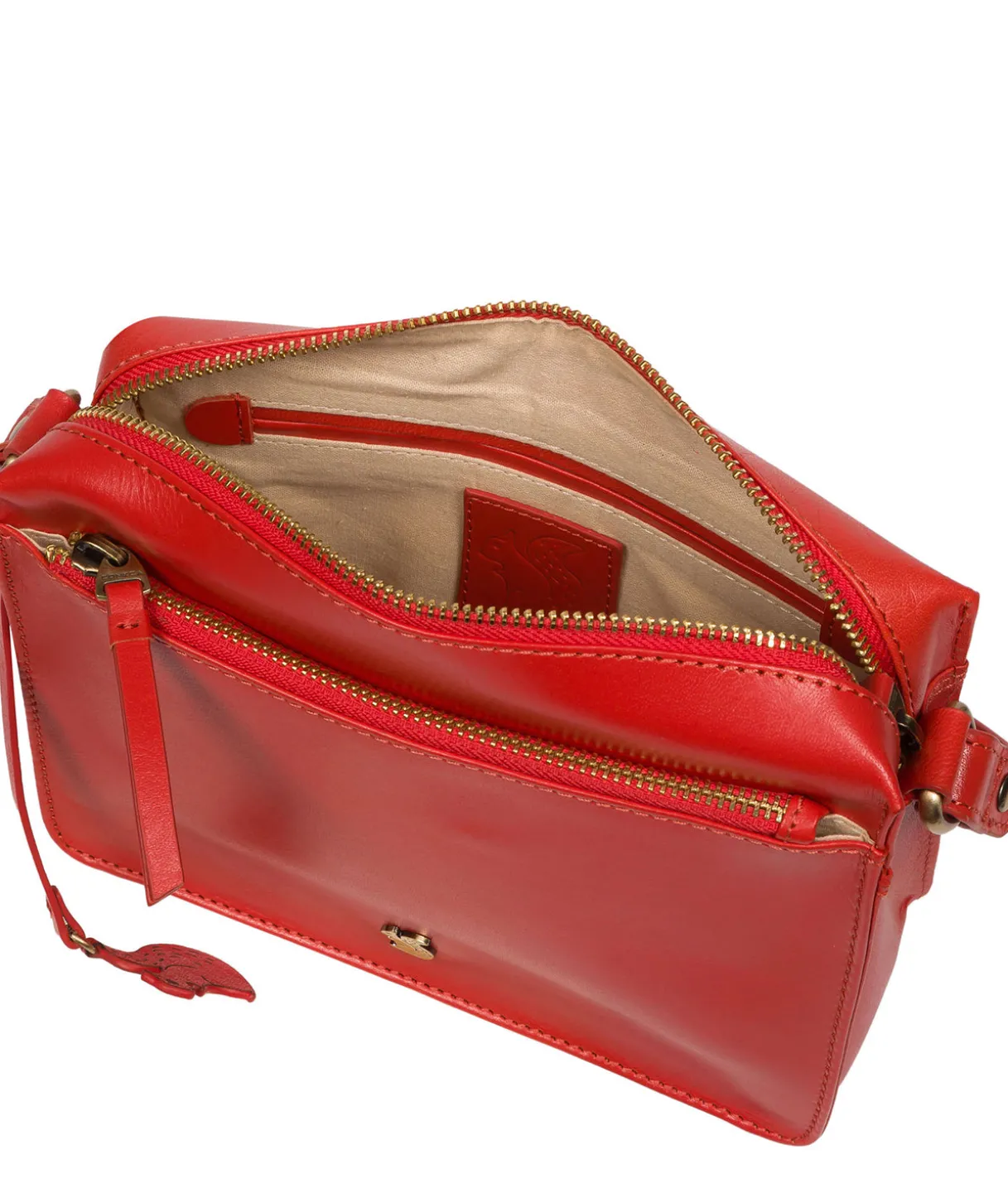 Aurora' Orangeade Leather Cross Body Bag