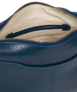 Aurora' Snorkel Blue Leather Cross Body Bag