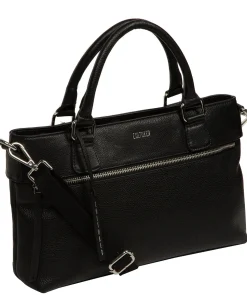 Aviana' Black Leather Grab Bag