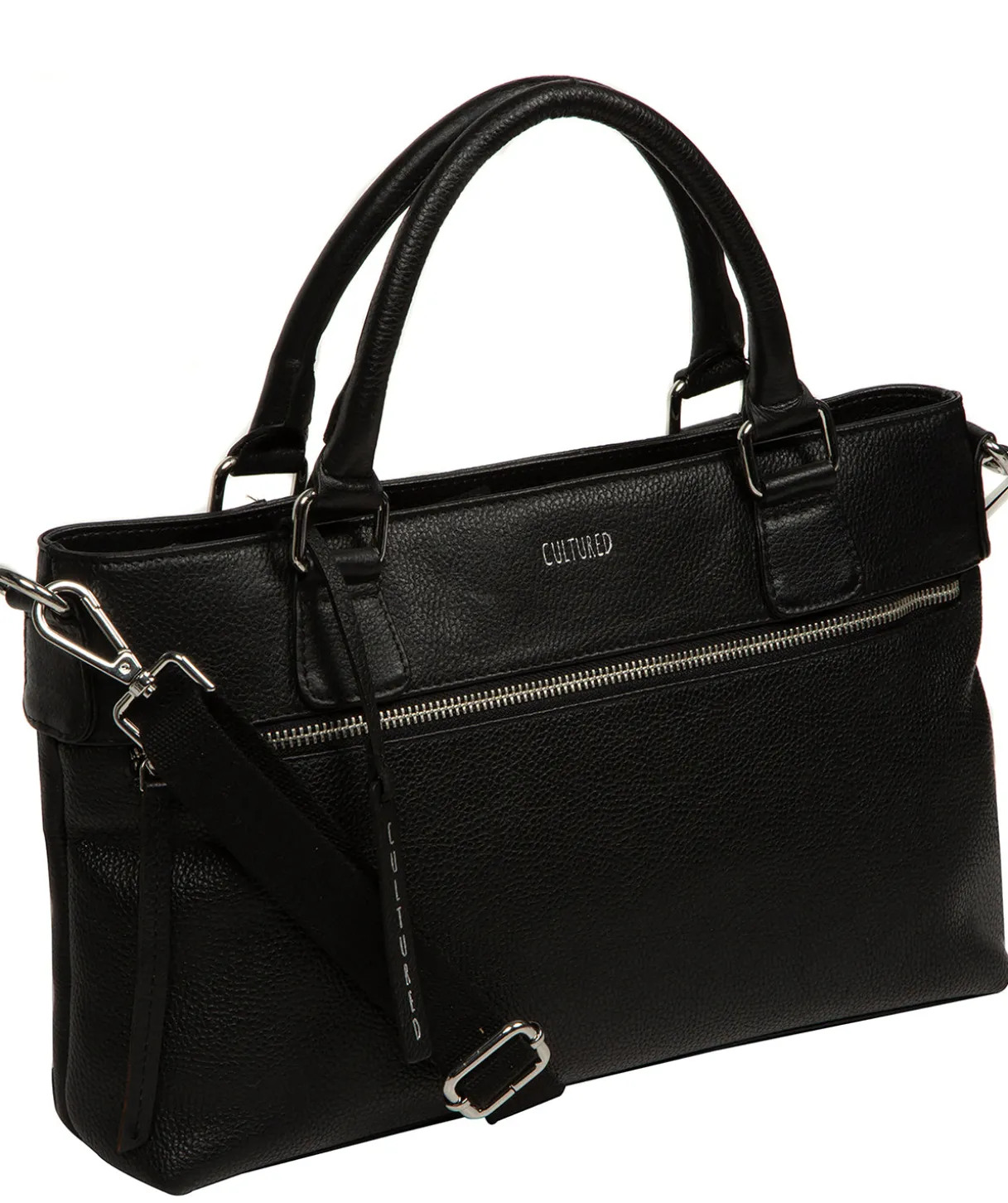 Aviana' Black Leather Grab Bag