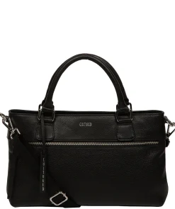 Aviana' Black Leather Grab Bag