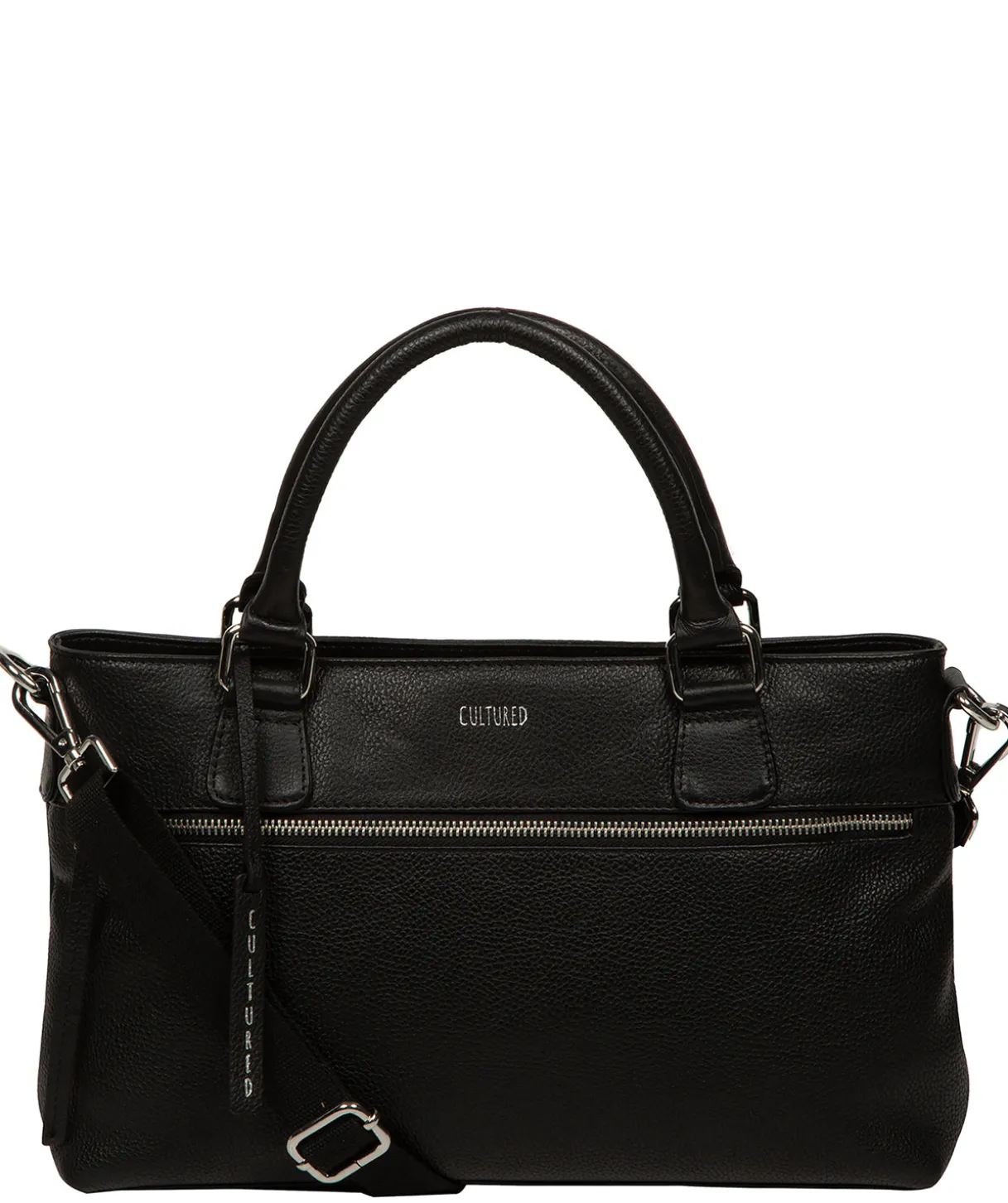 Aviana' Black Leather Grab Bag