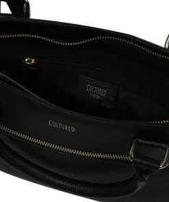 Aviana' Black Leather Grab Bag