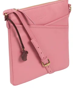 Avril' Blush Leather Cross Body Bag