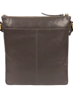 Avril' Slate Leather Cross Body Bag