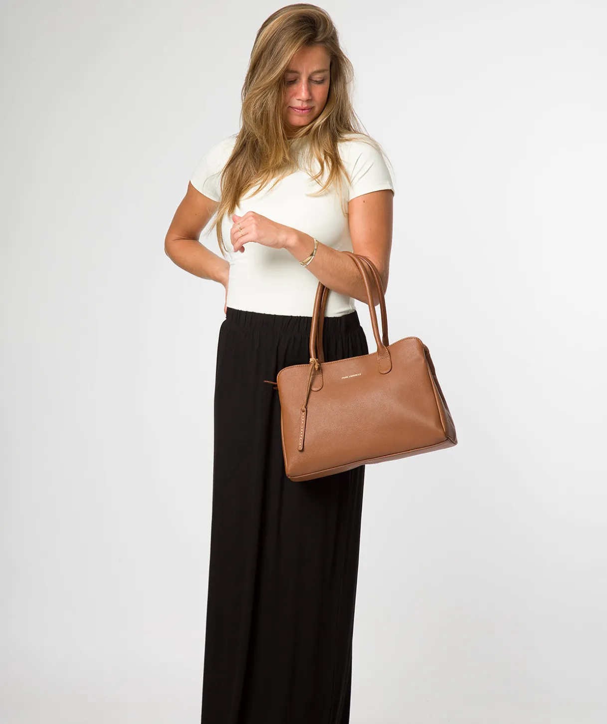 Aysgarth' Tan Leather Handbag