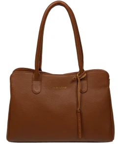 Aysgarth' Tan Leather Handbag