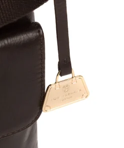 Azalea' Dark Brown Leather Cross Body Bag