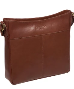 Baby Bon' Conker Brown Leather Cross Body Bag