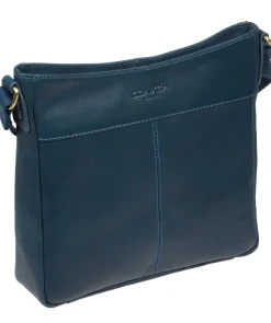 Baby Bon' Snorkel Blue Leather Cross Body Bag