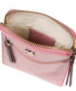 Bambino' Blush & Plum Leather Cross Body Phone Bag