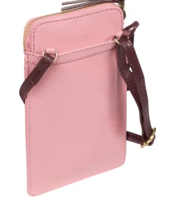 Bambino' Blush & Plum Leather Cross Body Phone Bag