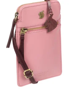Bambino' Blush & Plum Leather Cross Body Phone Bag