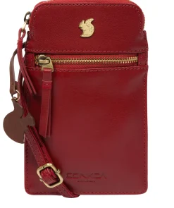 Bambino' Chilli Pepper Leather Cross Body Phone Bag