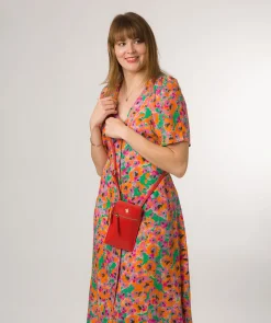 Bambino' Orangeade Leather Cross Body Phone Bag
