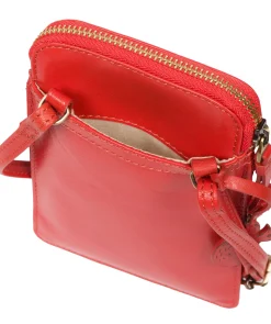Bambino' Orangeade Leather Cross Body Phone Bag