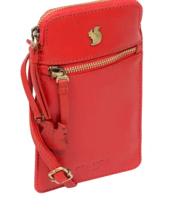 Bambino' Orangeade Leather Cross Body Phone Bag