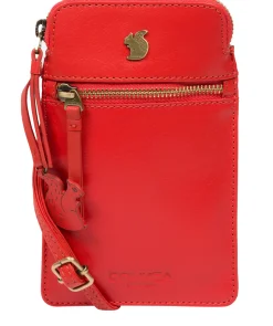 Bambino' Orangeade Leather Cross Body Phone Bag