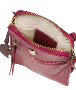 Bambino' Orchid Leather Cross Body Phone Bag