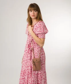Bambino' Subtle Pink Leather Cross Body Phone Bag