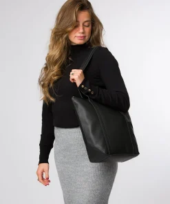 Banbury' Black Leather Tote Bag