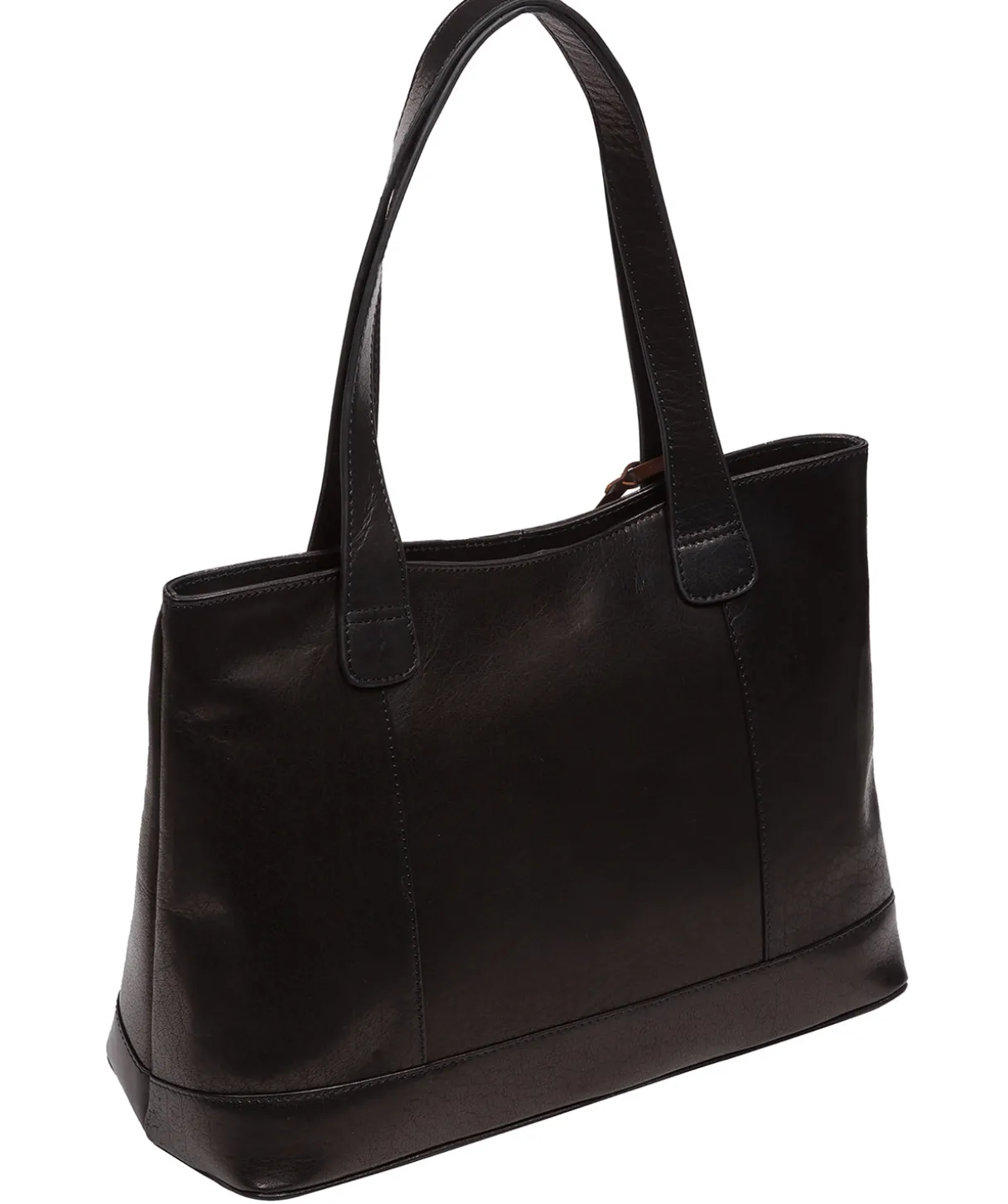 Bay' Black Leather Tote Bag