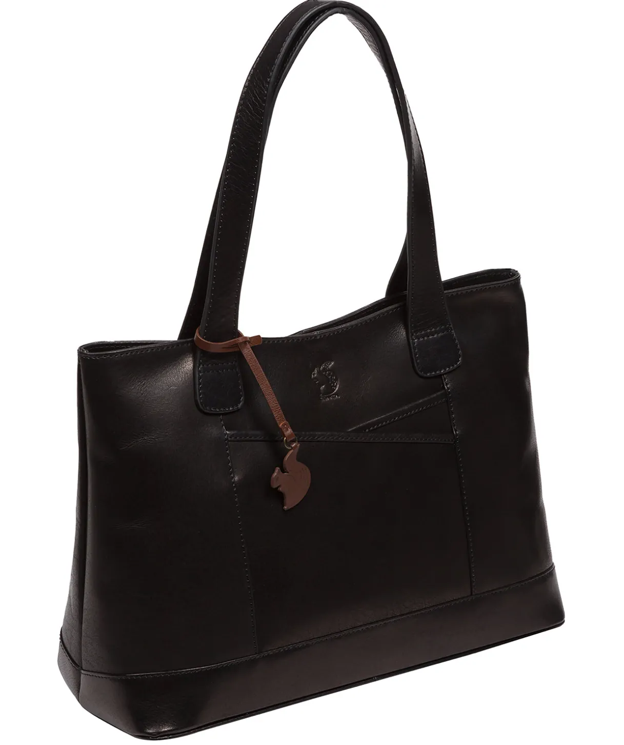 Bay' Black Leather Tote Bag