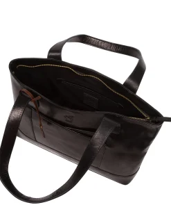 Bay' Black Leather Tote Bag