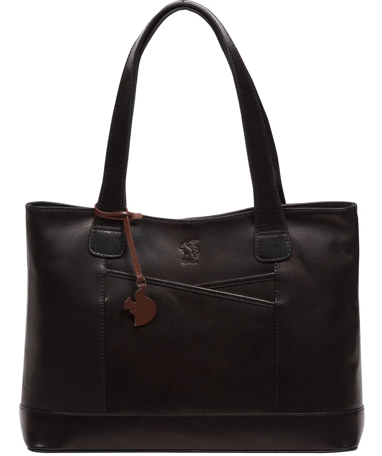 Bay' Black Leather Tote Bag