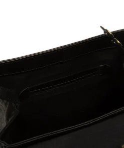 Belle' Black Leather Backpack