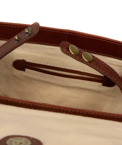 Belle' Conker Brown Leather Backpack