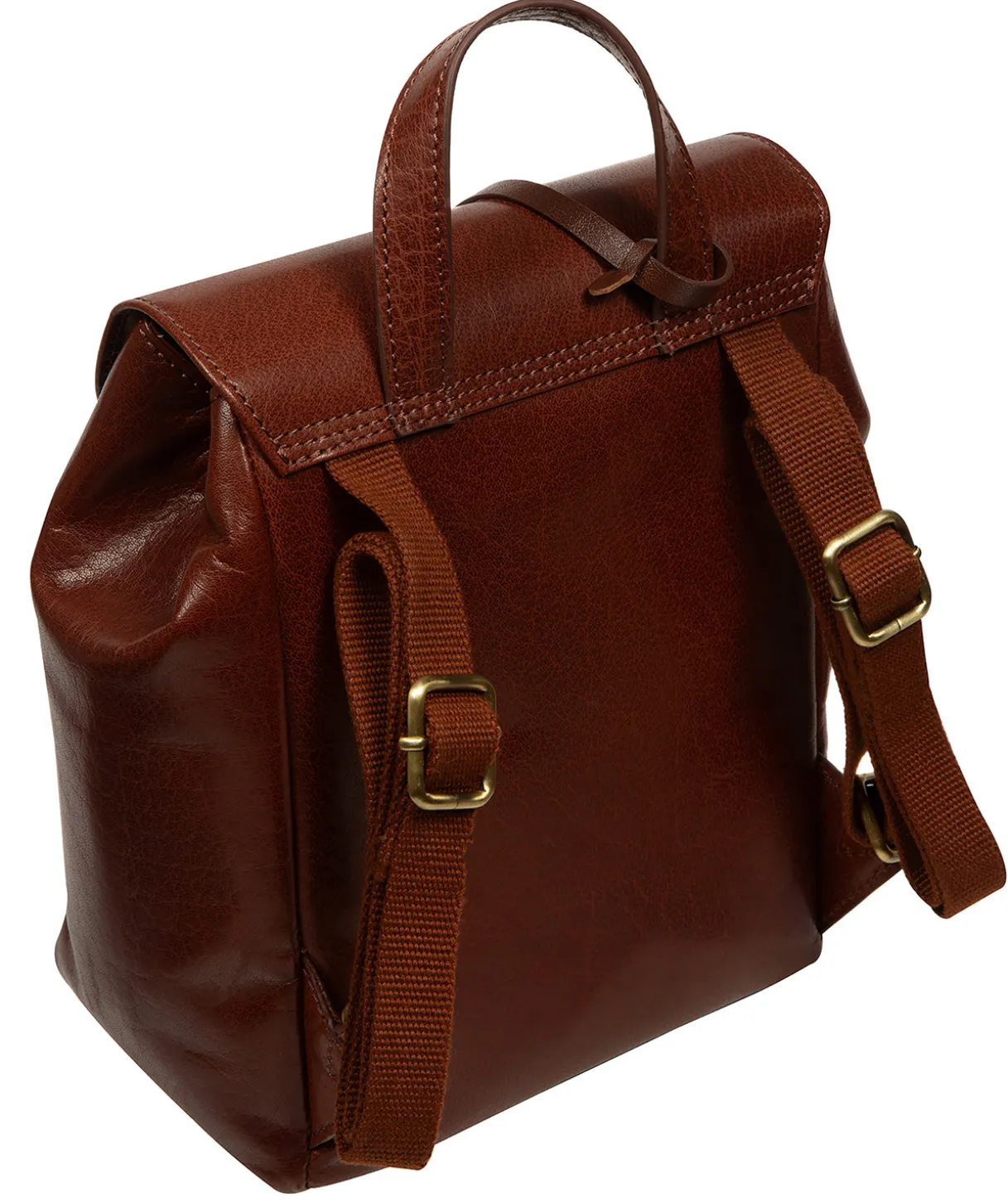 Belle' Conker Brown Leather Backpack