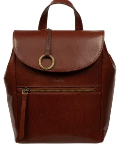 Belle' Conker Brown Leather Backpack