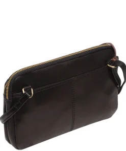 Birdie' Black Leather Cross Body Bag