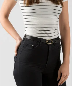 Black Quality Leather Ladies' Belt