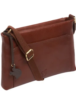 Blossom' Conker Brown Leather Cross Body Bag