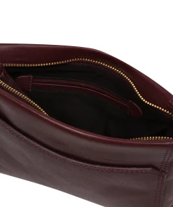 Blossom' Plum Leather Cross Body Bag