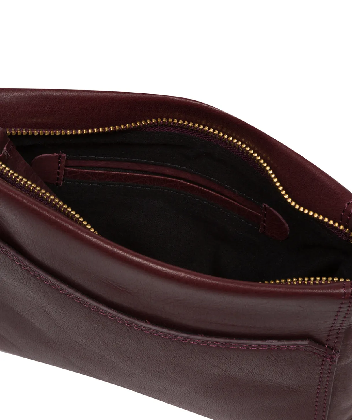 Blossom' Plum Leather Cross Body Bag