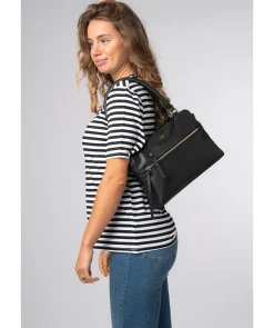 Brianna' Black Leather Handbag