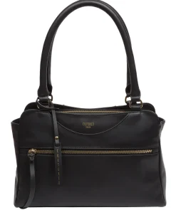 Brianna' Black Leather Handbag