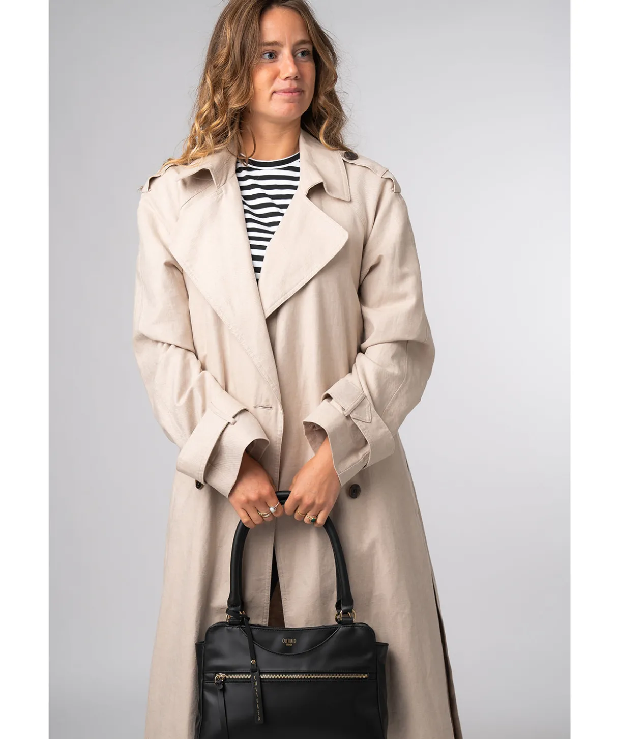 Brianna' Black Leather Handbag