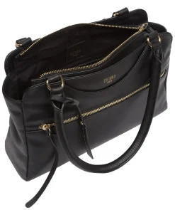 Brianna' Black Leather Handbag