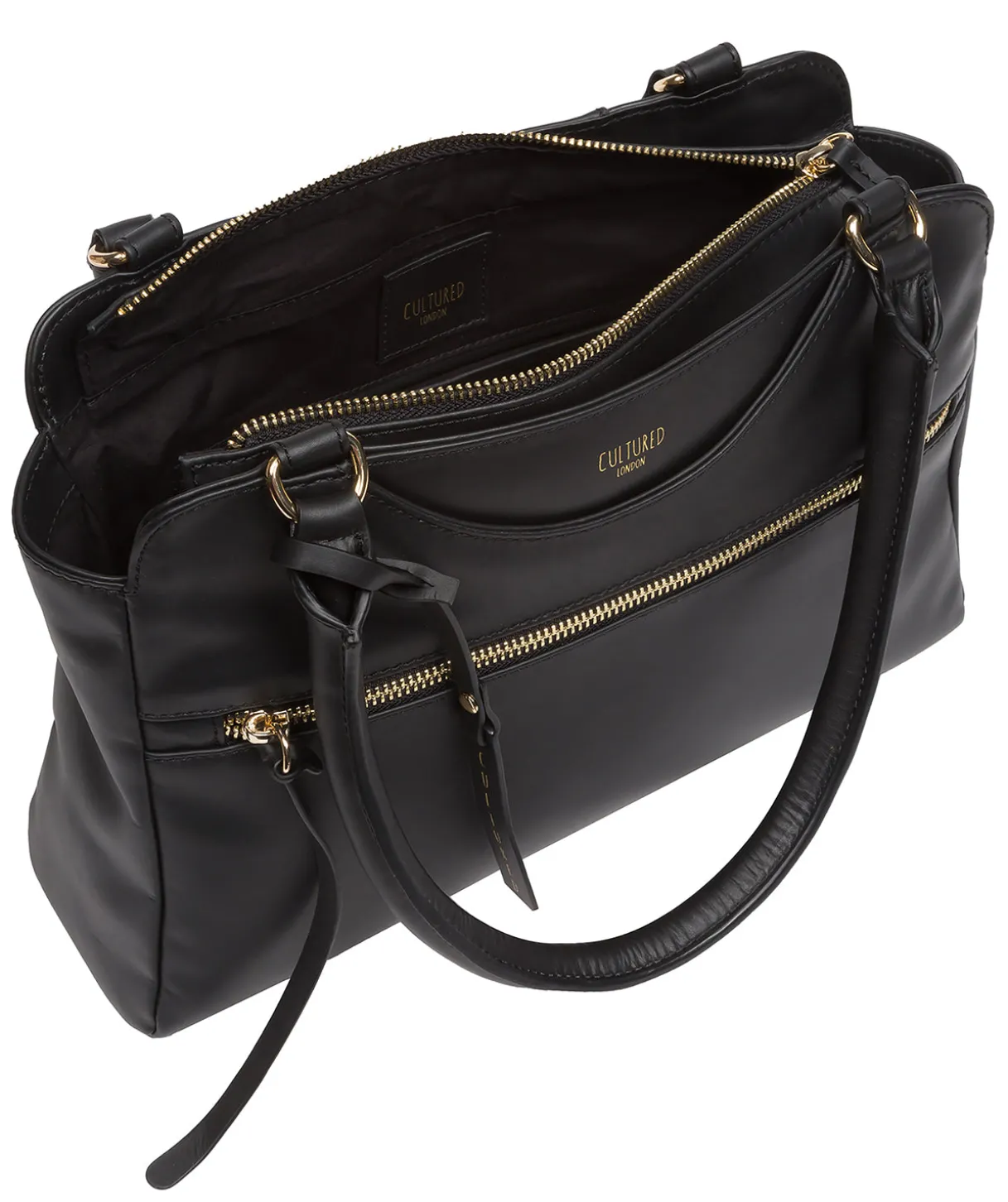 Brianna' Black Leather Handbag