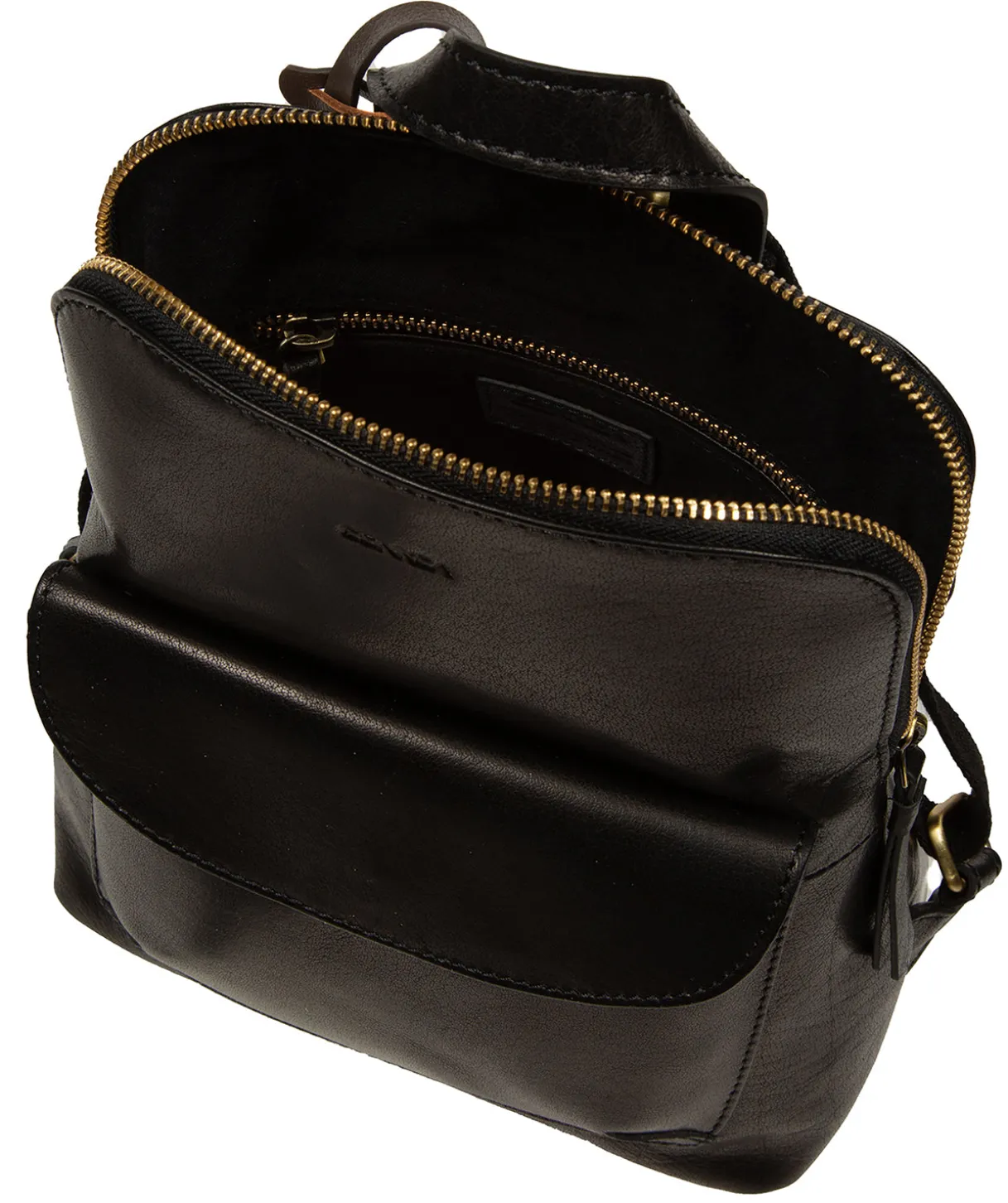 Brielle' Black Leather Backpack