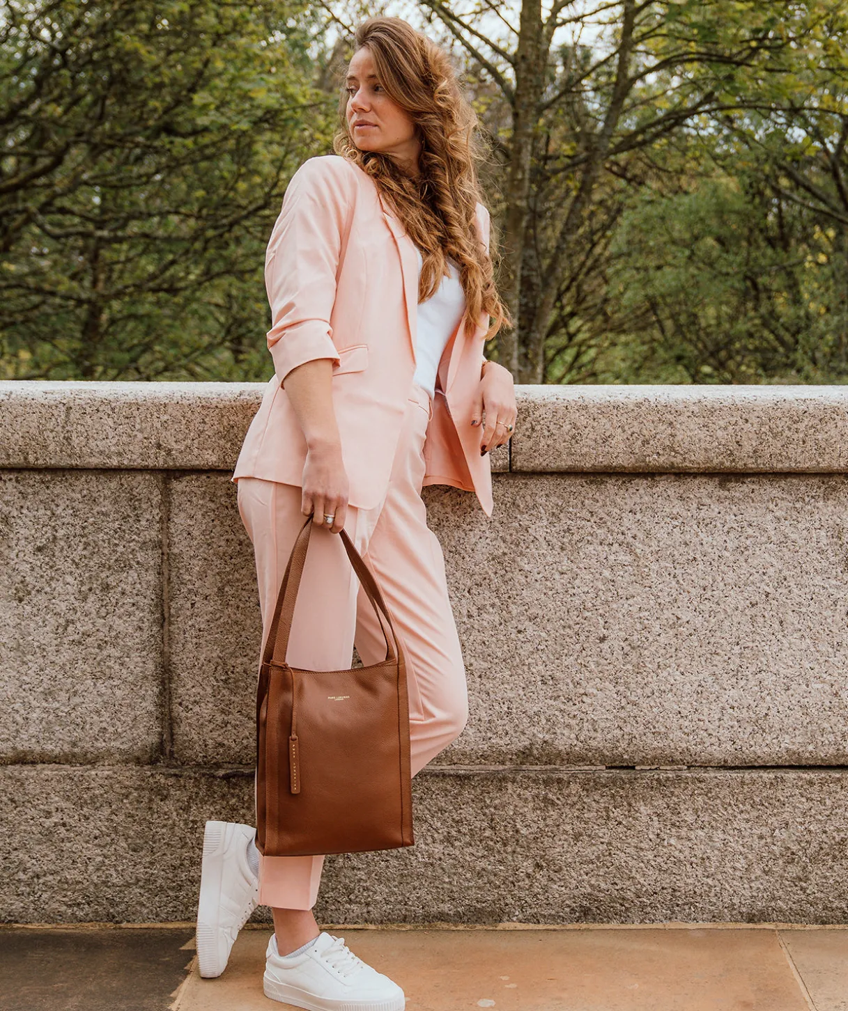 Brighton' Tan Leather Shopper Bag