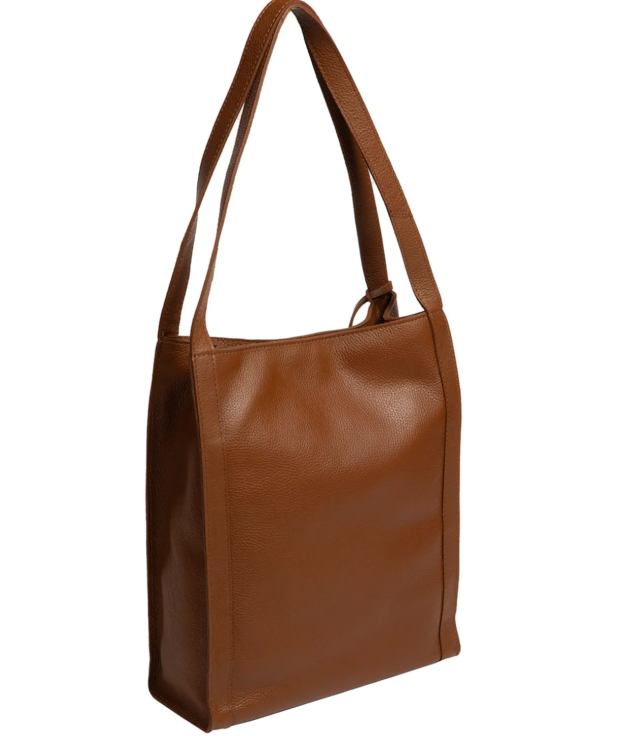 Brighton' Tan Leather Shopper Bag
