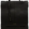 Brigitte' Black Leather Backpack